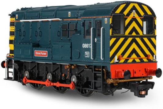 35-915SFX Class 08 08617 'Steve Purser' BR Blue Diesel Locomotive - Deluxe DCC Sound