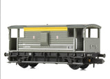 377-303 Graham Farish LMS 20T ZTP Brake Van BR Engineers Grey & Yellow - N Scale