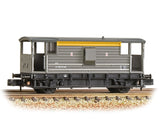 377-303 Graham Farish LMS 20T ZTP Brake Van BR Engineers Grey & Yellow - N Scale