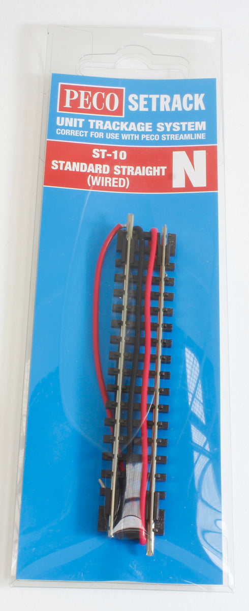 PECO ST-10 Standard Straight Track (N Gauge) - Pre-Wired SETRACK - Brand New In Box (BNIB)