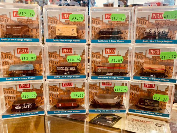 A full range of quality N Gauge Wagons from Peco in stock now