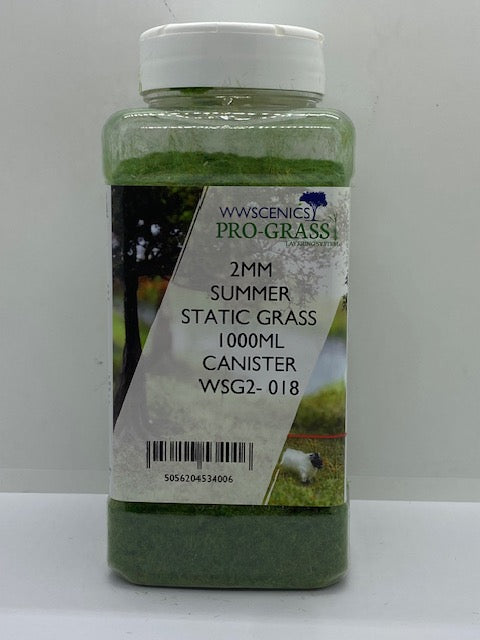 WWSCENICS - 2MM SUMMER STATIC GRASS 1000ML CANNISTER - WSG2-018