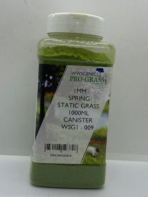WWSCENICS - 1MM SPRING STATIC GRASS 1000ML CANISTER - WSG1-009