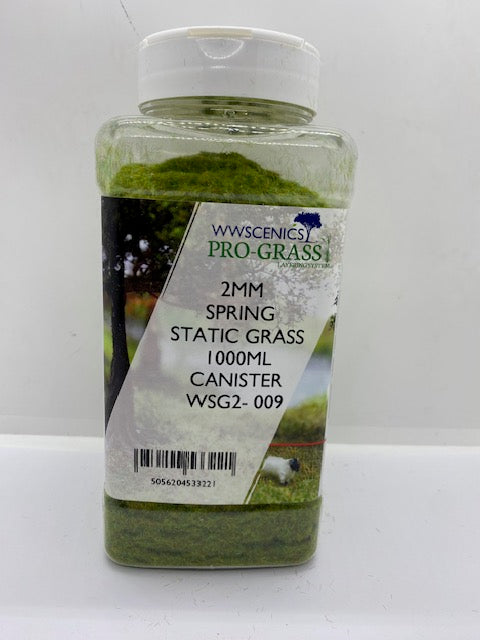 WWSCENICS - 2MM SPRING STATIC GRASS 1000ML CANISTER - WSG2-009