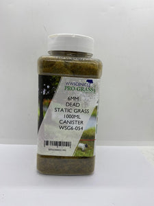 WWSCENICS - 6MM STATIC GRASS DEAD 1000ML CANISTER - WSG6-054