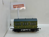 Pre-Owned - Hornby - R4135 - Olive Four Wheel Coach - OO SCale - # ST 0503187