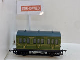 Pre-Owned - Hornby -  R4135 - SR Olive Four-wheel Coach`350’ - OO Scale - #ST 0503189