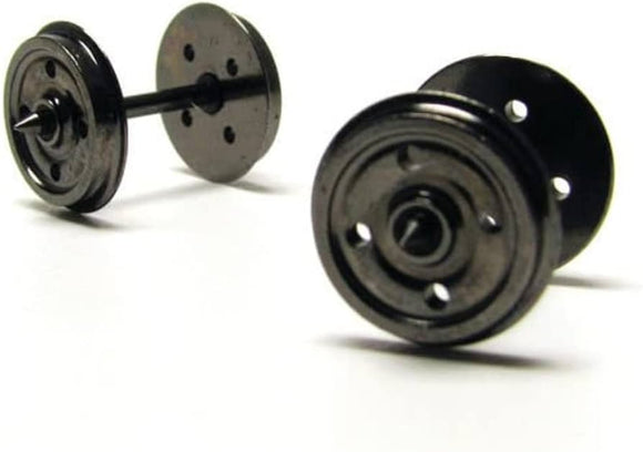 Hornby R8234 14.1mm Diameter Metal 4 hole disc Wheel/axle set (Qty x10)