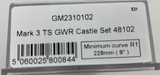 Gaugemaster - Mark 3 TS GWR Castle Set 48102 - GM2310102