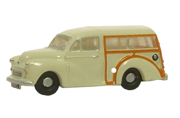 Oxford Diecast Old English White Morris Traveller - 1:148 Scale