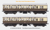 Dapol - GWR Toplight Mainline City t City Choc / Cream 3rd Brake #3752 - OO Scale