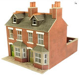 PO261 Metcalfe OO / HO scale - Red Brick Terraced Houses