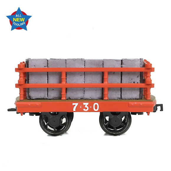 73-028A- Bachmann NG7 - Dinorwic Slate Wagon with sides Red [WL]