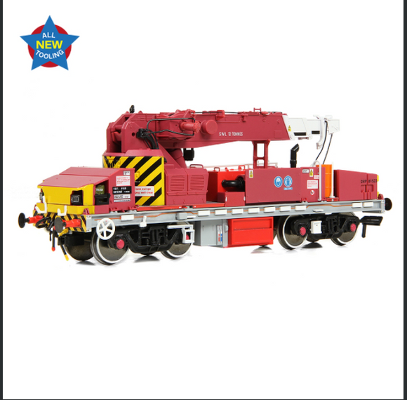 E87049 -Bachmann - Plasser 12T YOB Diesel-Hydraulic Crane DRP81523 Javis/Fastline Maroon