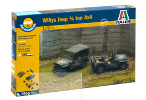 ITALERI - 7506 - WILLYS JEEP - 1/4 TON 4X4 TRUCK (2 FAST ASSEMBLEY MODELS)