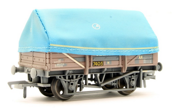 33-085A 5 Plank China clay wagon BR Bauxite (TOPS) with hood (Weathered)