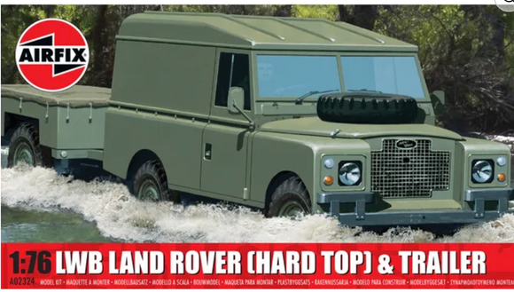 Airfix - A02324 -  British LWB Landrover Hard Top & Trailer (1:76 Scale)