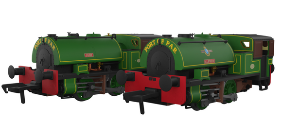 RAPIDO - Port of Par Bagnalls Twin Pack – Lined Light Green (As Preserved) - 968002