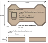 PN191 - Metcalfe Models - Castle Gatehouse - N Scale