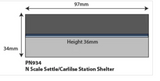 PN934 - Metcalfe Models -  N S & C Station Shelter - N Scale