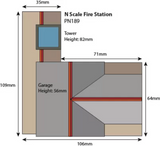 PN189 - Metcalfe Models Kit - Fire Station - N scale