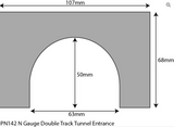 PN142 - Metcalfe Models -  Stone Tunnel Entrances Double Track - N Scale