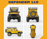 FMS 1/24TH LAND ROVER DEFENDER D110 RTR YELLOW