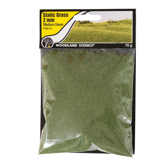 WFS614 2mm Static Grass Medium Green