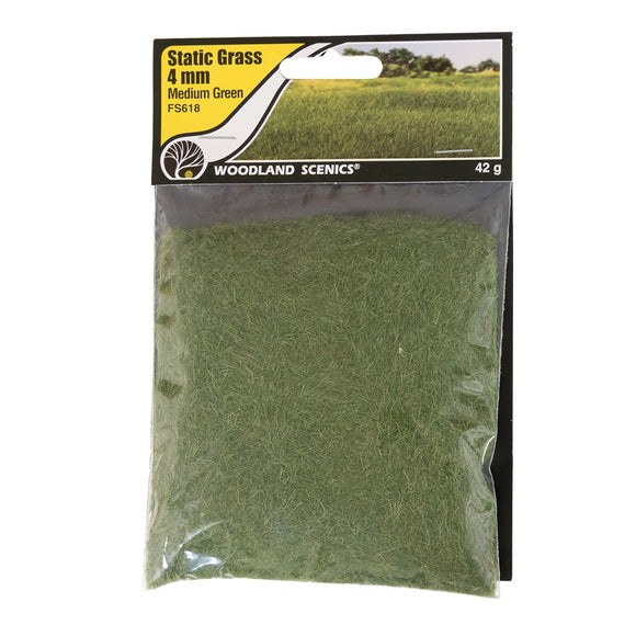 WFS618 4mm Static Grass Medium Green
