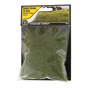 WFS626 12mm Static Grass Medium Green