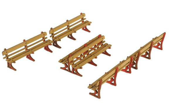 PO502 OO/HO Platform Benches (Red Style)