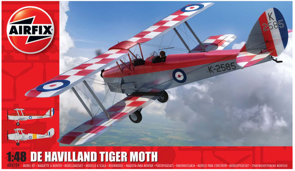 Airfix De Havilland Tiger Moth - A04104;  1.48 scale