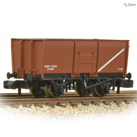Graham Farish 377-451C 16T Steel Slope-Sided Mineral Wagon MOT Bauxite N Gauge