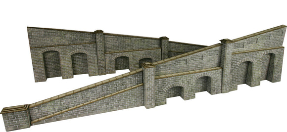 PO249 00/H0 SCALE TAPERED RETAINING WALL IN STONE