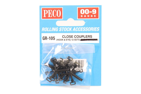 GR-105 009 Close Couplers (Hook & Eye) 12 Sets