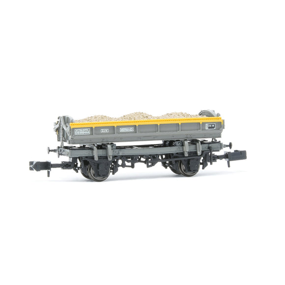 E87514 14 Ton Side Tipping Ballast Wagon DB989444 BR Engineers Grey & Yellow