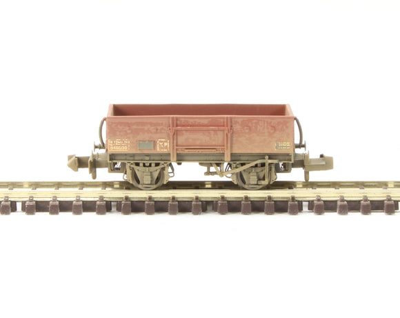 Graham Farish 377-956 13T High sided Steel Open Wagon BR Bauxite (Late) (Weathered)
