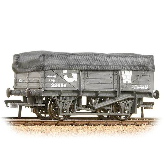 33-085A 5 Plank China clay wagon BR Bauxite (TOPS) with hood (Weathered)