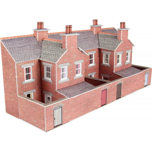PN176 Low Relief Red Brick Terraced House Backs